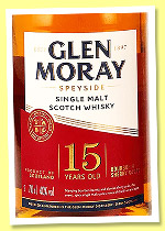 Glen Moray 15 yo (40%, OB, Bourbon & Sherry cask, +/-2025) Glen Moray 15 yo (40%, OB, Bourbon & Sherry cask, +/-2025)