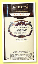 Willett 3 yo ‘OG Wheat’ (60.3%, OB, Family Estate, Jack Rose Dining Saloon, Single Barrel Bourbon, cask #9847, 2025) Willett 3 yo ‘OG Wheat’ (60.3%, OB, Family Estate, Jack Rose Dining Saloon, Single Barrel Bourbon, cask #9847, 2025)