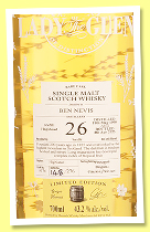 Ben Nevis 26 yo 1998 (43.2%, Lady of the Glen, Rare Cask, refill hogshead, cask #176, 276 bottles) Ben Nevis 26 yo 1998 (43.2%, Lady of the Glen, Rare Cask, refill hogshead, cask #176, 276 bottles)Ben Nevis 26 yo 1998 (43.2%, Lady of the Glen, Rare Cask, refill hogshead, cask #176, 276 bottles)