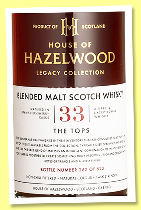 House of Hazelwood 33 yo ‘The Tops’ (51.6%, OB, Legacy Collection, blended malt, 1st and refill sherry, 523 bottles, 2022) House of Hazelwood 33 yo ‘The Tops’ (51.6%, OB, Legacy Collection, blended malt, 1st and refill sherry, 523 bottles, 2022)