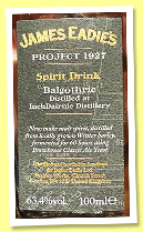 Inchdairnie ‘Balgothrie’ (63.4%, James Eadie, Project 1927, spirit drink, 2025) Inchdairnie ‘Balgothrie’ (63.4%, James Eadie, Project 1927, spirit drink, 2025)