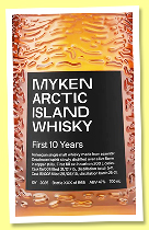Myken 10 yo ‘First 10 Years’ (47%, OB, Norway, 1st fill bourbon, 565 bottles, 2025) Myken 10 yo ‘First 10 Years’ (47%, OB, Norway, 1st fill bourbon, 565 bottles, 2025)