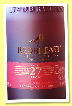 Redbreast 27 yo ‘Batch B2/2019’ (53.5%, OB, single pot still, 2019) Redbreast 27 yo ‘Batch B2/2019’ (53.5%, OB, single pot still, 2019)