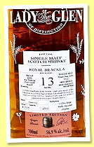 Royal Brackla 13 yo 2011/2025 (56.9%, Lady of the Glen, 1st fill tawny port finish, cask #1315, 159 bottles) Royal Brackla 13 yo 2011/2025 (56.9%, Lady of the Glen, 1st fill tawny port finish, cask #1315, 159 bottles)