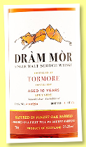 Tormore 10 yo 2015/2025 (56.2%, Dràm Mor, 1st fill PX barrique finish, cask #2100950, 276 bottles) Tormore 10 yo 2015/2025 (56.2%, Dràm Mor, 1st fill PX barrique finish, cask #2100950, 276 bottles)