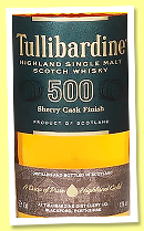Tullibardine ‘500 Sherry Finish’ (43%, OB, +/-2021) Tullibardine ‘500 Sherry Finish’ (43%, OB, +/-2021)