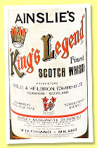 Ainslie’s King’s Legend ‘Old Special’ (40%, OB, blended Scotch, M. Di Chiano, long twist cap, +/-1970) Ainslie’s King’s Legend ‘Old Special’ (40%, OB, blended Scotch, M. Di Chiano, long twist cap, +/-1970)