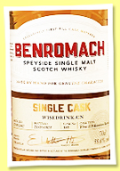 Benromach 2002/2025 (55.6%, OB, for Wisedrink China, first fill bourbon barrel, cask #365, 150 bottles) Benromach 2002/2025 (55.6%, OB, for Wisedrink China, first fill bourbon barrel, cask #365, 150 bottles)