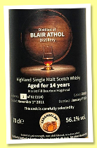 Blair Athol 14 yo 2011/2026 (56.1%, Fadandel, 1st fill bourbon hogshead, cask #308030, 114 bottles) Blair Athol 14 yo 2011/2026 (56.1%, Fadandel, 1st fill bourbon hogshead, cask #308030, 114 bottles)