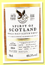 Braeval 9 yo 2016/2026 (60.5%, Spirit of Scotland, Jas. Gordon, refill bourbon barrel, cask #205570, 239 bottles) Braeval 9 yo 2016/2026 (60.5%, Spirit of Scotland, Jas. Gordon, refill bourbon barrel, cask #205570, 239 bottles)