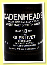 Glenlivet 18 yo 1972/1990 (54.9%, Cadenhead, black dumpy, 75cl) Glenlivet 18 yo 1972/1990 (54.9%, Cadenhead, black dumpy, 75cl)