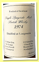 Longmorn 1974/1996 (58.3%, IC Millar Esq & G Pollard Esq) Longmorn 1974/1996 (58.3%, IC Millar Esq & G Pollard Esq)