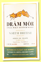 North British 20 yo 2005/2025 (54.9%, Dràm Mor, refill bourbon barrel, cask #602953, 184 bottles) North British 20 yo 2005/2025 (54.9%, Dràm Mor, refill bourbon barrel, cask #602953, 184 bottles)