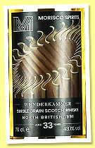 North British 33 yo 1991/2025 (43.1%, Morisco Spirits, Wunderkammer, refill bourbon barrel, cask #204407, 160 bottles) North British 33 yo 1991/2025 (43.1%, Morisco Spirits, Wunderkammer, refill bourbon barrel, cask #204407, 160 bottles)
