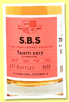 Tahiti 2017/2023 (57%, S.B.S., French Polynesia, bourbon cask, cask #1423, 277 bottles) Tahiti 2017/2023 (57%, S.B.S., French Polynesia, bourbon cask, cask #1423, 277 bottles)