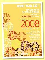 Tomatin 15 yo 2008/2023 (54.3%, Whisky Picnic Bar, bourbon hogshead, cask #2200, 266 bottles) Tomatin 15 yo 2008/2023 (54.3%, Whisky Picnic Bar, bourbon hogshead, cask #2200, 266 bottles)