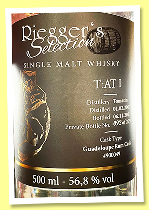 Tomatin 2007/2021 (56.8%, Riegger’s Selection, Guadeloupe rum cask, cask #900049, 279 bottles) Tomatin 2007/2021 (56.8%, Riegger’s Selection, Guadeloupe rum cask, cask #900049, 279 bottles)