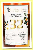 Tomatin 32 yo 1991/2023 (45.3%, Fruitful Spirits, bourbon + 2nd fill PX, cask #14188, 91 bottles) Tomatin 32 yo 1991/2023 (45.3%, Fruitful Spirits, bourbon + 2nd fill PX, cask #14188, 91 bottles)