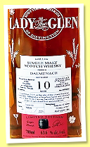 Dalmunach 10 yo 2016/2026 (63.6%, Lady of the Glen, 1st fill oloroso finish, 226 bottles) Dalmunach 10 yo 2016/2026 (63.6%, Lady of the Glen, 1st fill oloroso finish, 226 bottles)