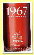 Longmorn 1967/2026 ‘Into the Lion’s Den’ (45.5%, Gordon & MacPhail, Sir Kenny Dalglish’s Vintage Moments, cask #3340) Longmorn 1967/2026 ‘Into the Lion’s Den’ (45.5%, Gordon & MacPhail, Sir Kenny Dalglish’s Vintage Moments, cask #3340)