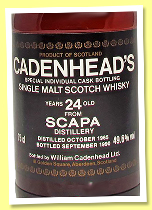 Scapa 24 yo 1965/1990 (49.6% Cadenhead) Scapa 24 yo 1965/1990 (49.6% Cadenhead)